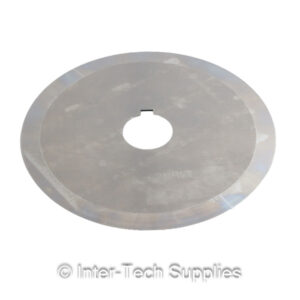 BLADE- CIRCULAR FOR TWO RIVERS STICK CUTTER MACHINE-- 254mm OD x 50.8mm ID x 2.2mm THICK WITH KEYWAY - 440B S.S. DOUBLE BEVEL